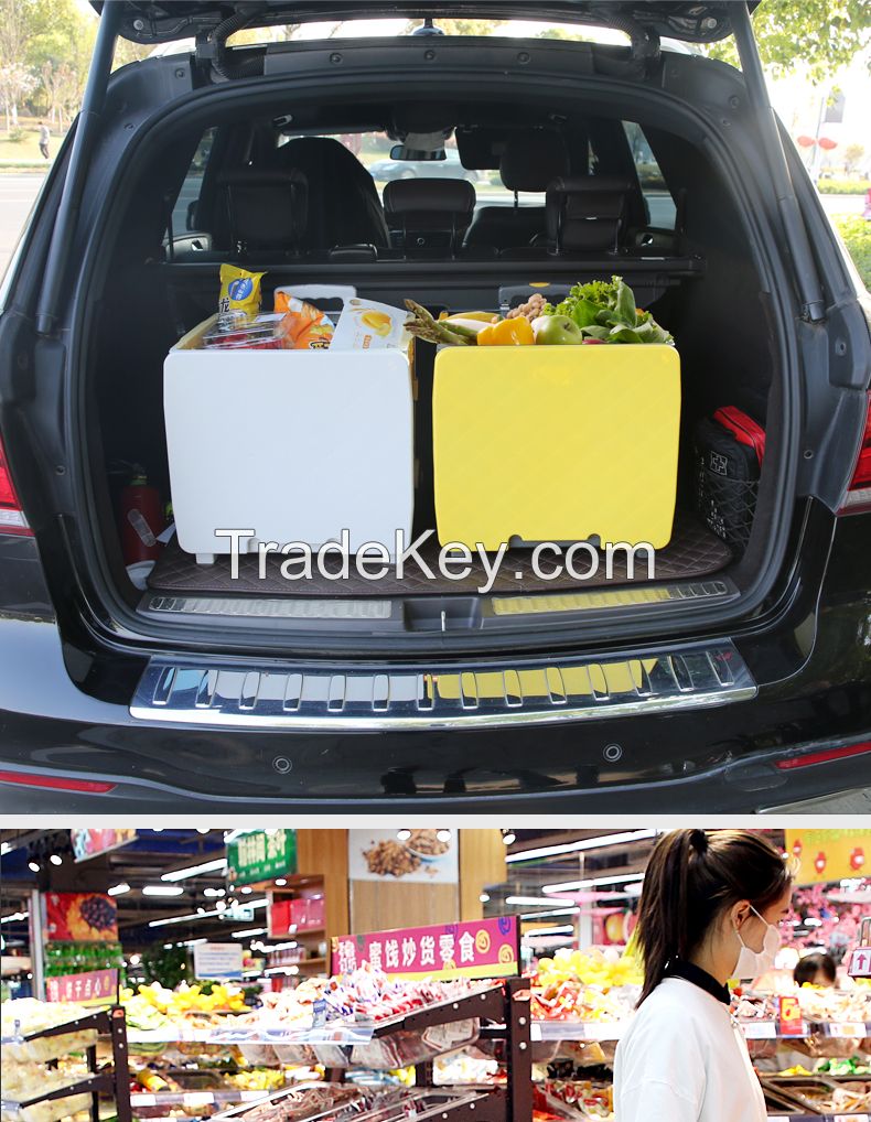 manufacturer pack &amp; roll folding shopping cart Collapsible plastic trolley for personal usage 