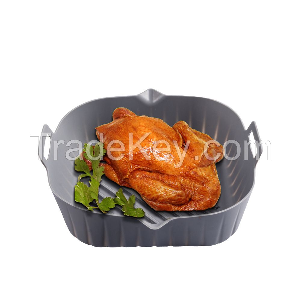 4 Pcs Nonstick Easy Wash Air Fryer Basket Silicone Pot Tray Pan Reusab