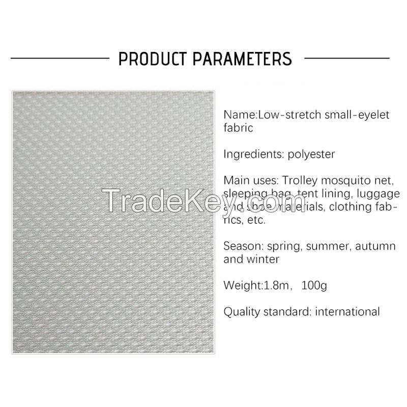 Low-stretch small eyelet fabric