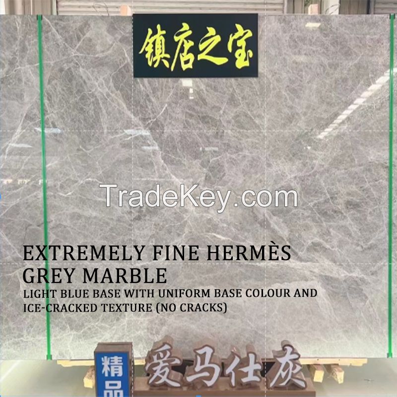 Natural Hermes Grey marble thickness can be customized Countertop customization can be email contact