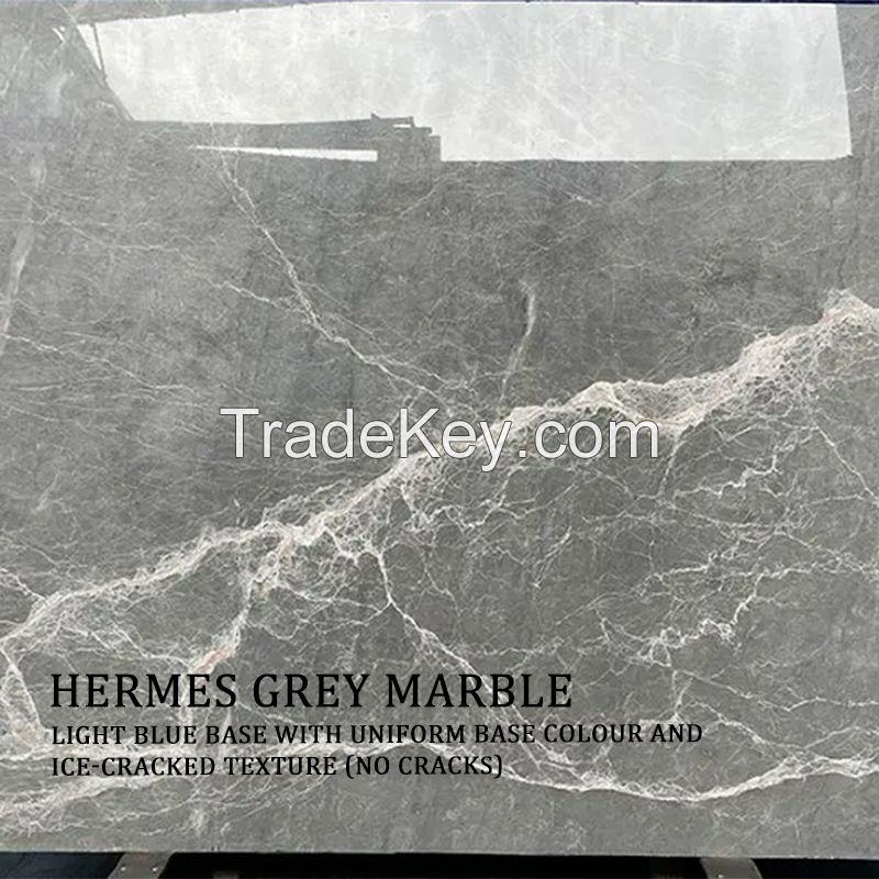 Natural Hermes Grey marble thickness can be customized Countertop customization can be email contact