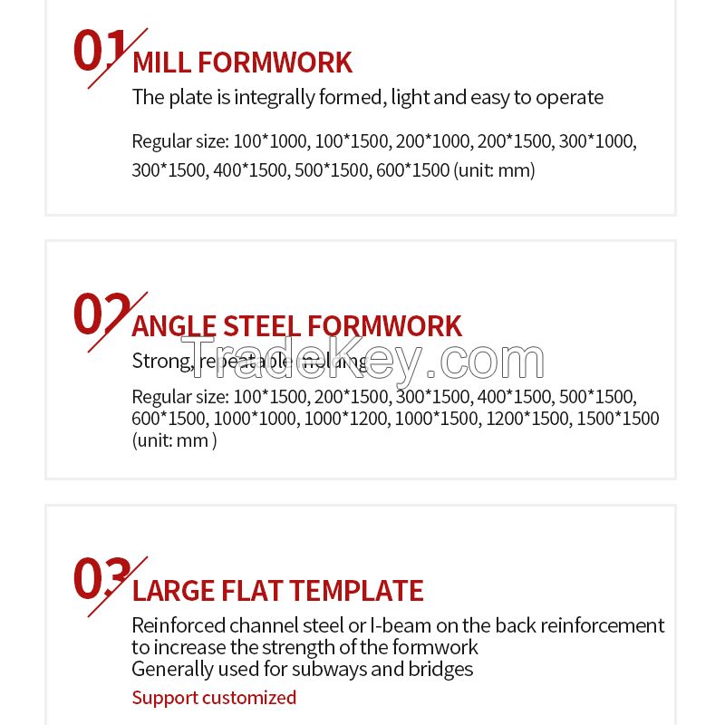 Vertical wall steel template, widely used in bridge construction, support mass customization, refuse cash on delivery, contact customers for detailsï¼�Can be customized according to the actual situation