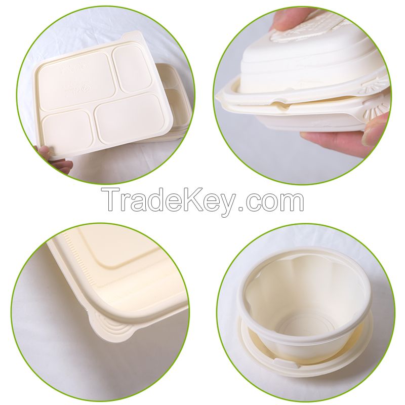 Disposable lunch box degradable takeaway packaging box