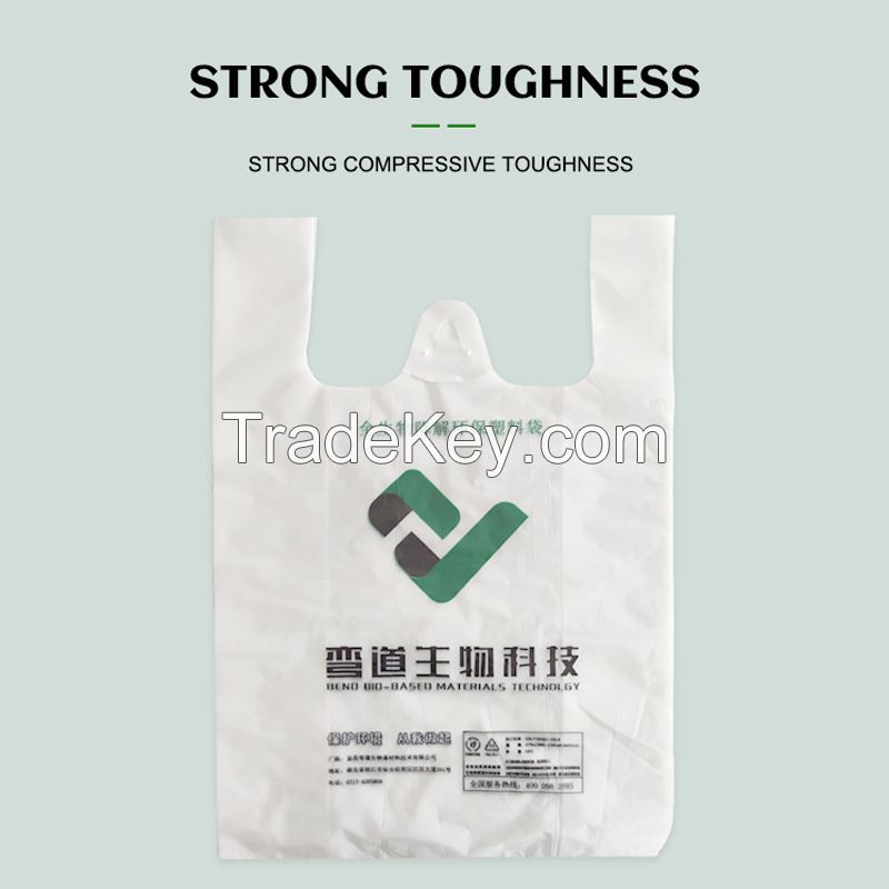 PBAT PLA biodegradable bag supermarket shopping milk tea takeaway packaging bag degradable plastic bag