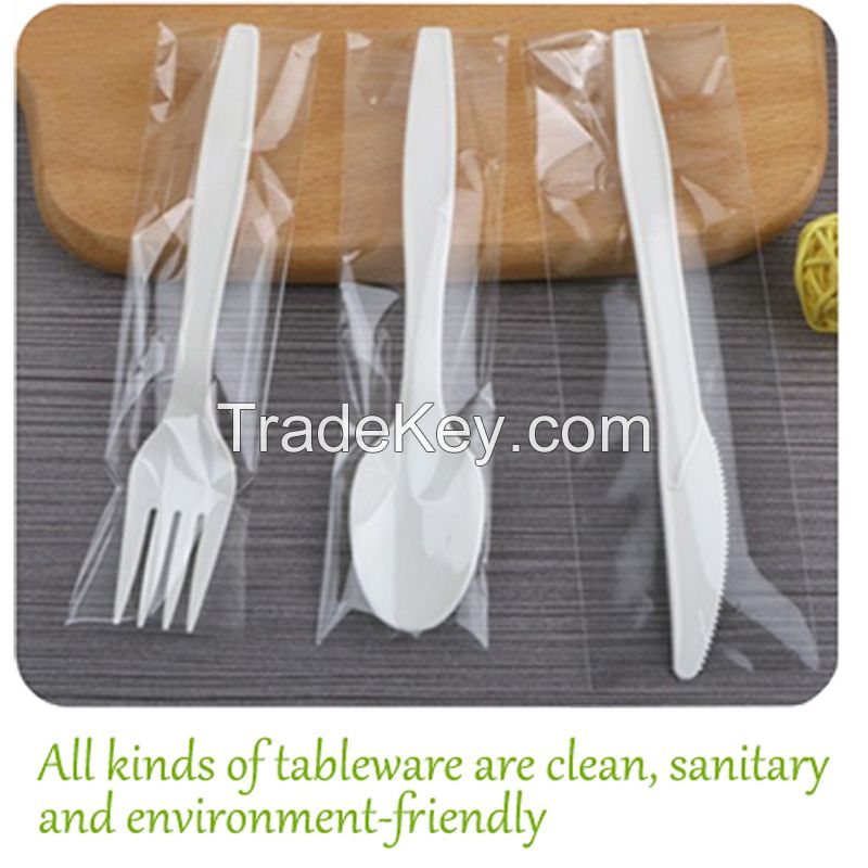 PLA biodegradable cutlery, spoon and disposable tableware