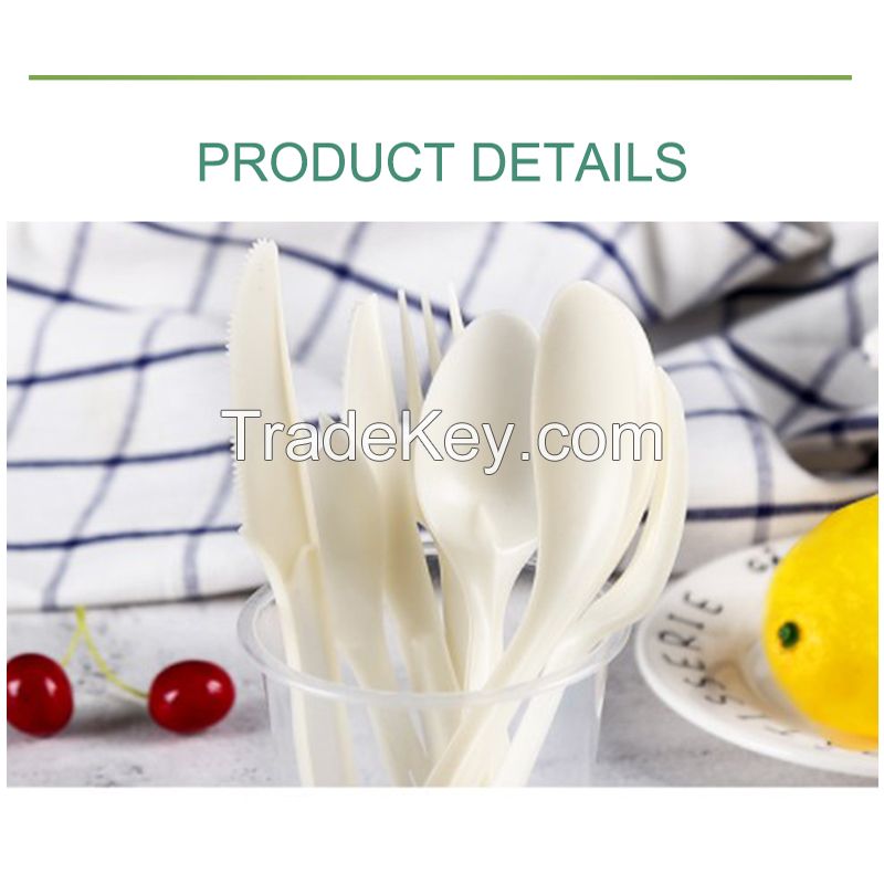 PLA biodegradable cutlery, spoon and disposable tableware