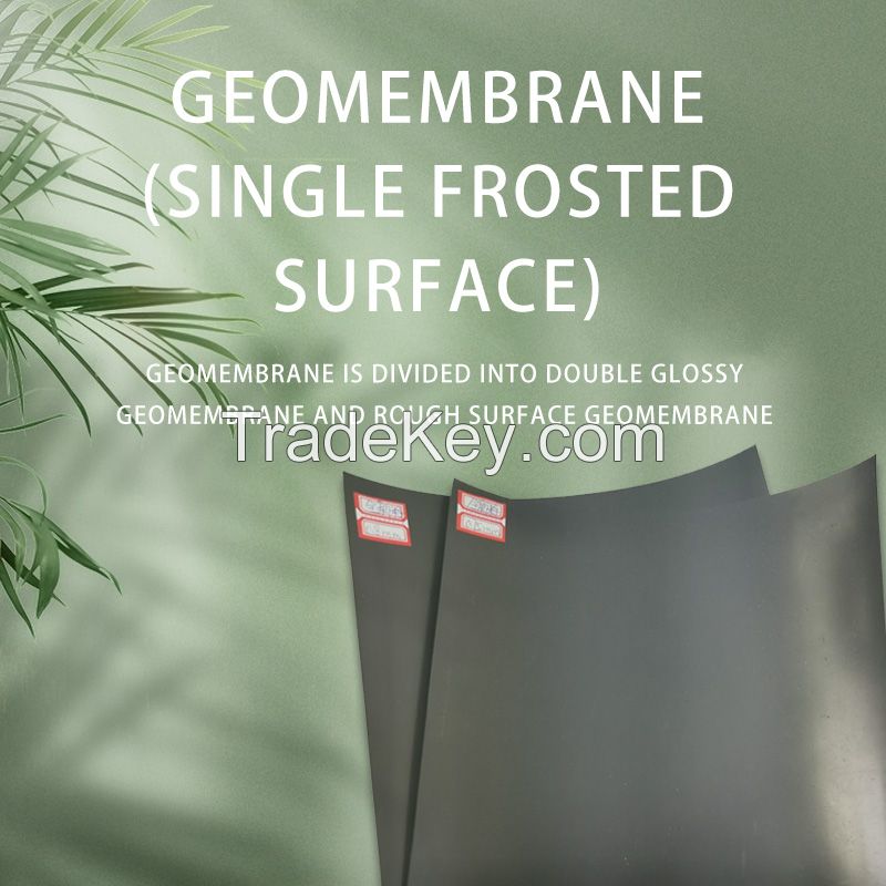  Factory Price Waterproofing Smooth agricultural pond liners Hdpe Geomembranes liner (single frosted surface)