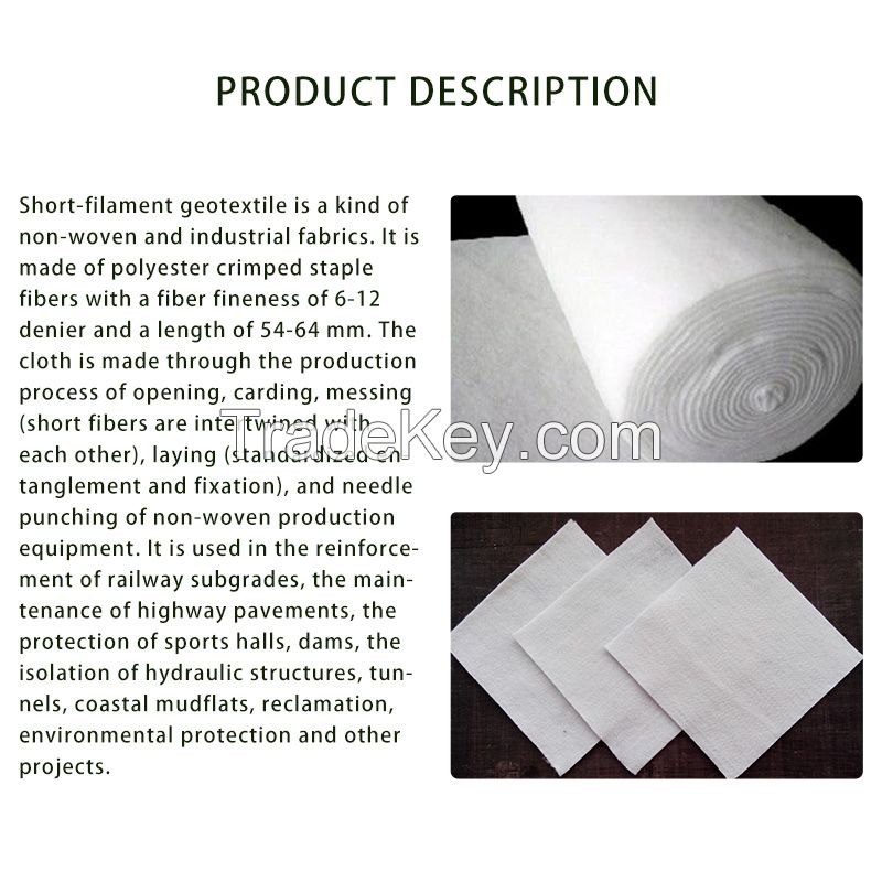  factory direct sales synthetic fabric / geotextile fabric / non woven geotextile