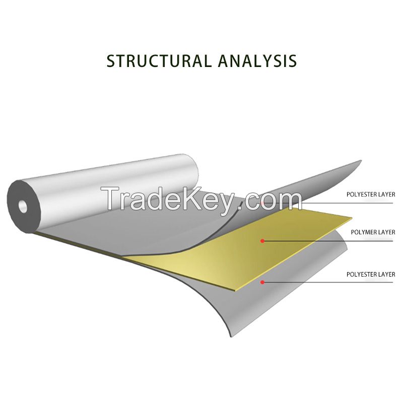 Polymer sand - coated self - adhesive waterproof roll