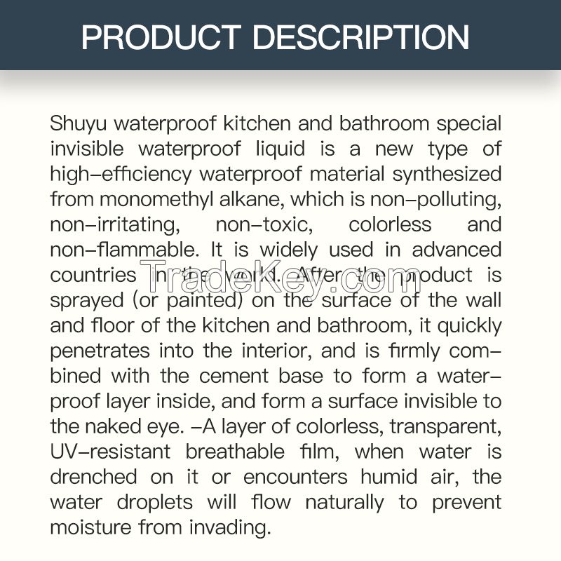 kitchen invisible waterproof liquid/The price is for reference only/contact customer service or email before placing an order customizable