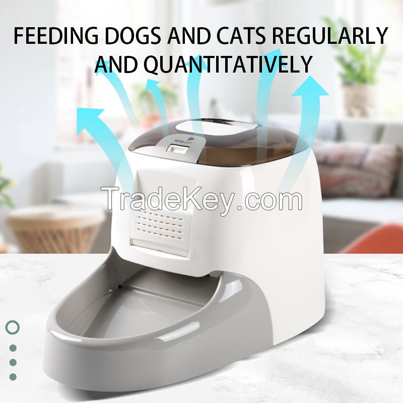 Pet intelligent feeder, cat and dog automatic feeder, timing quantitative large-capacity remote feeder supports customized price. Please leave a message