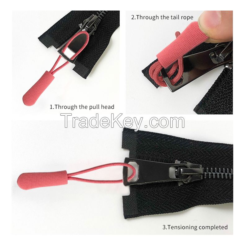 Injection molded zipper tail