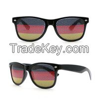 2022 Wholesale Promotional Sunglasses World Cup Football Fans Party Promo Sunglasses Pinhole Sticker Flag