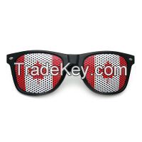 2022 Wholesale Promotional Sunglasses World Cup Football Fans Party Promo Sunglasses Pinhole Sticker Flag