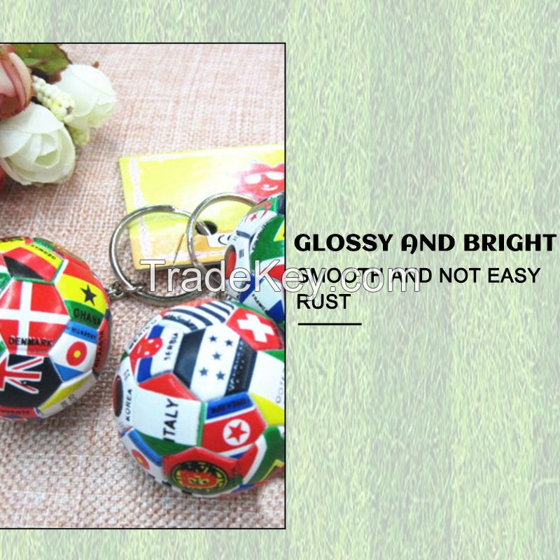 2022 Qatar World Cup Gifts 3D Football Souvenir Custom PVC Football Keychain Flags of Countries