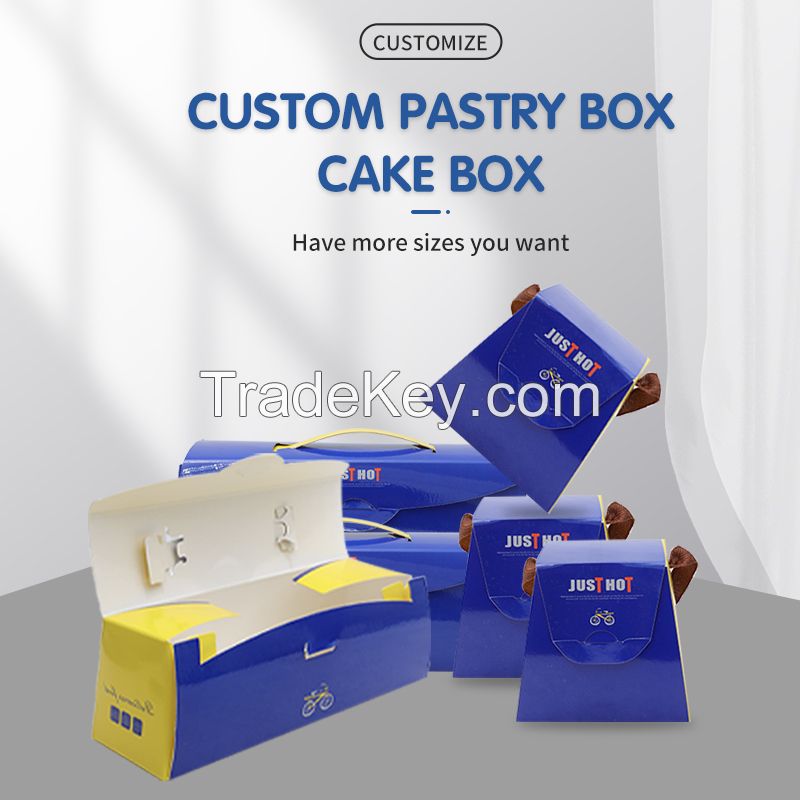 Egg tart box baking package Western style pastry box Portugal egg tart box 6 disposable packaging cartons can be customized