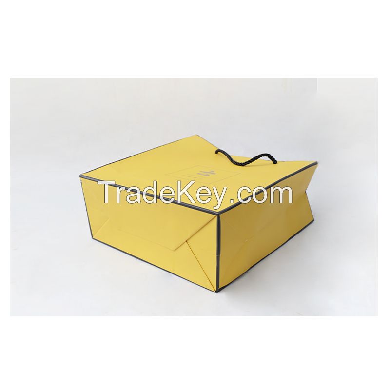 GUOQIANG handbag paper bag handbag gift bag clothing store bag kraft paper bag enterprise LOGO wholesale custom