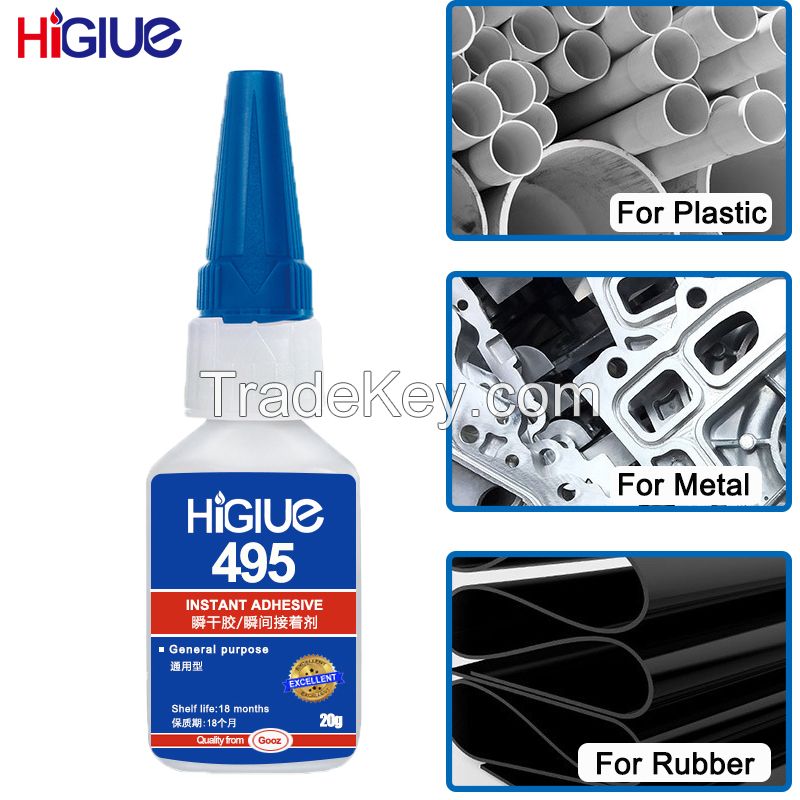 Wholesale 401 406 415 495 glue Plastic PVC Super Glue PP Rubber Instant Adhesive solder metal glue