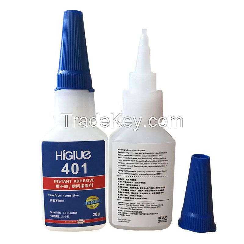 Higlue Hot Bulk 403 406 460 401 505 Super Glue Instant Adhesive low whitening Cyanoacrylate liquid transparent glue