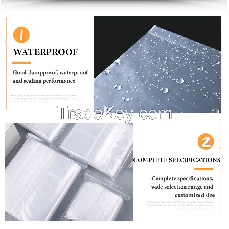 Sealed Self-sealing bag Transparent wholesale bone bag thickening plastic LDPE printed self-sealing bag