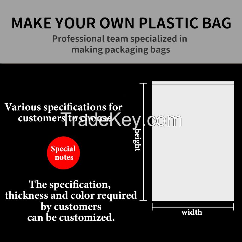 Transparent LDPE high-pressure flat plastic bags are dust-proof and moisture-proof. Wholesale 100 pieces of postage support customization.