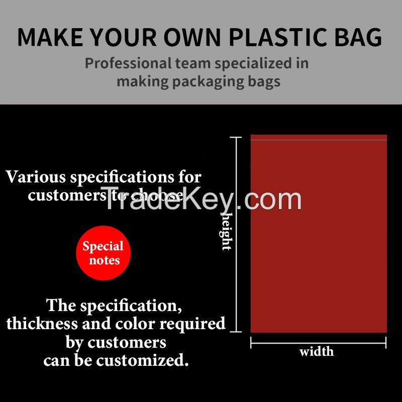 Red plastic food bags, small convenience bags, 100 wholesale bags, fruit, commercial portable packing plastic bags to support customization.