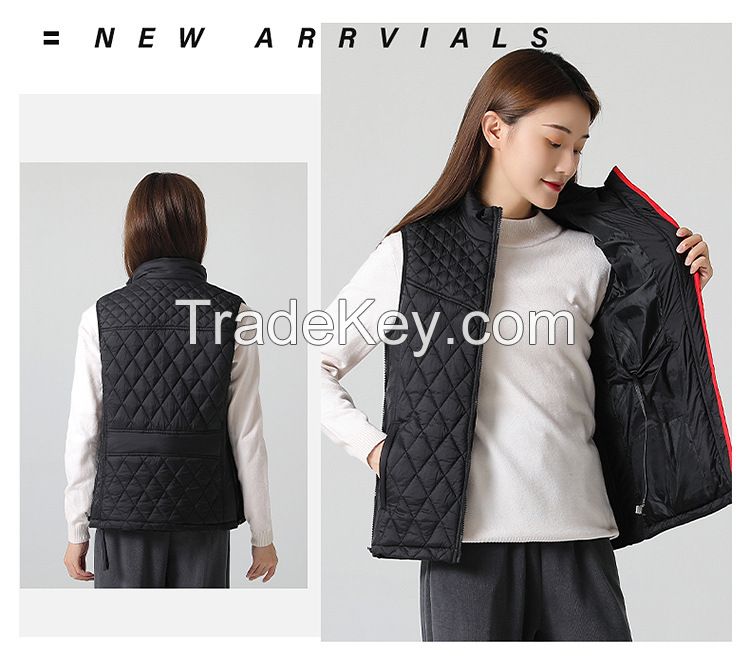 Heating clothes - cotton vest, thickened hooded casual clothes, outdoor cardigan cotton clothes, support bulk purchase