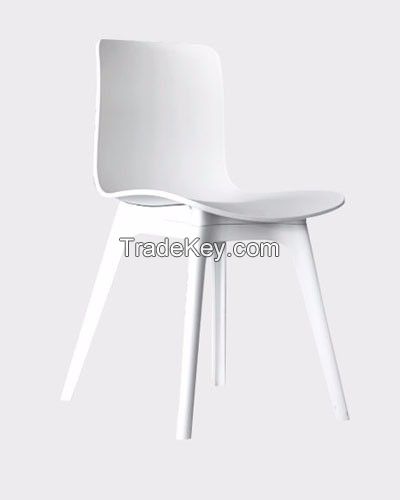 Plastic chair with back restaurant adult extra thick simple modern home dining chair