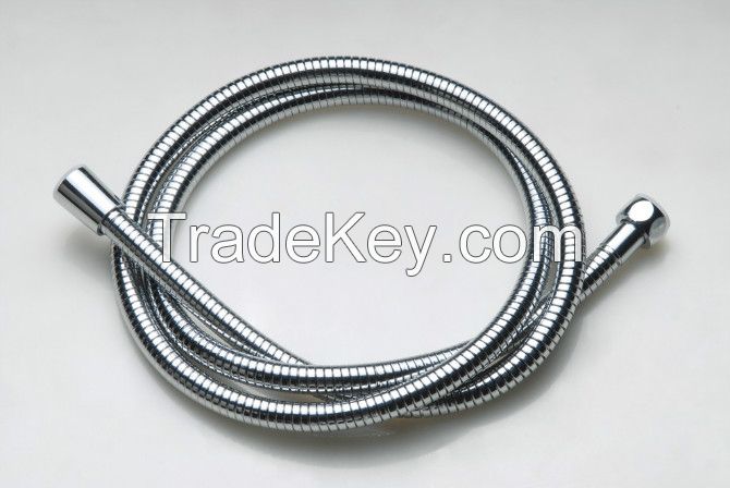 Stainless steel double lock chrome shower hose  TPE EPDM PEX inner tube