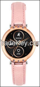 1.09' Smart Watch FR98 2 bands leather&silicon fashion design for ladies