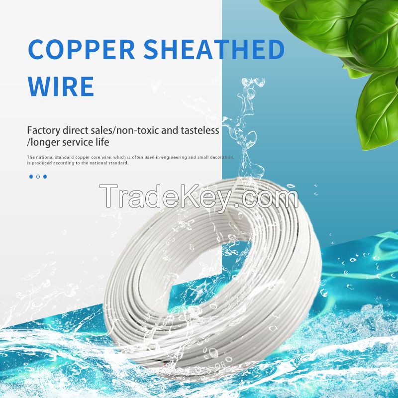 BVVB copper core sheath line 2 core household wire multi-strand copper wire double core 2*1.5 square