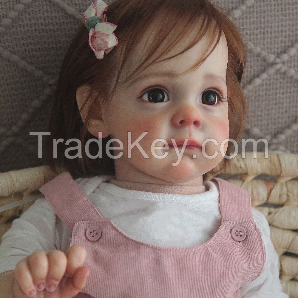 22-Inch Rebirth Doll Cute Realistic Baby Doll Soft Rubber Childrenâ² S Baby Toys