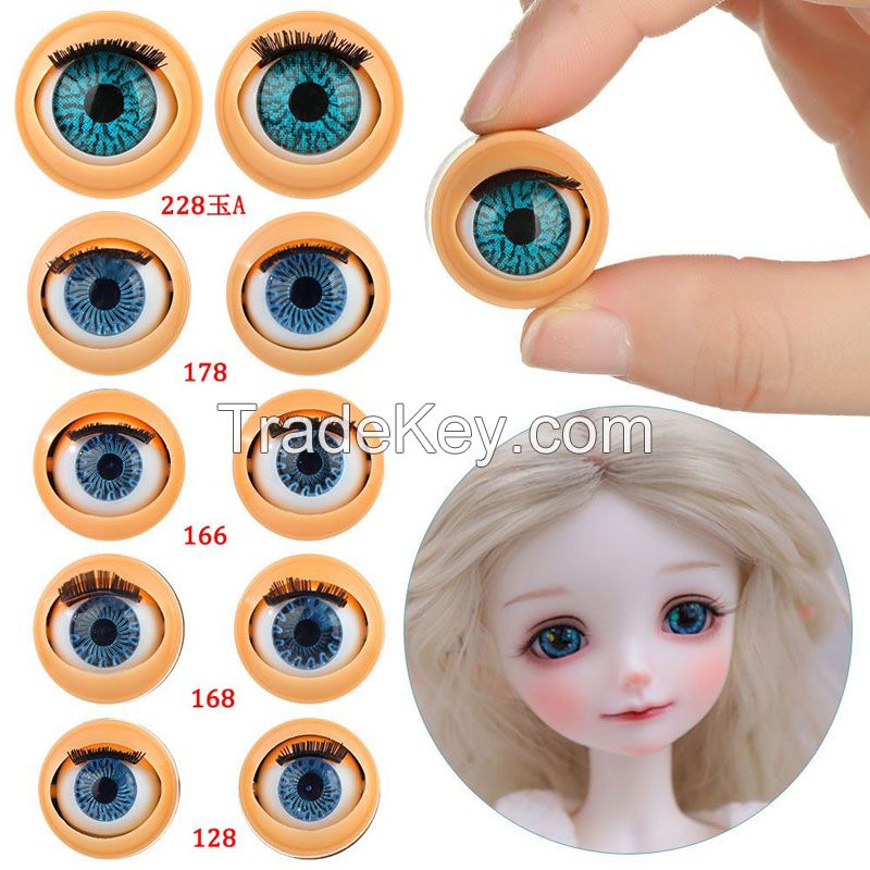 Toy Accessories Doll Eyes Open Close Blinking Doll Eyes with Plastic Cover