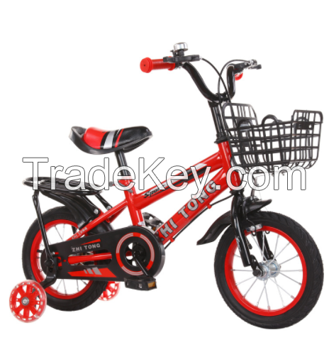 OEM 12 14 16 18 20 Inch Children&#039;s Bicycle For Baby Girls Boys With Basket Training Wheels Ride On Bike For Kids 5-8 Years Old