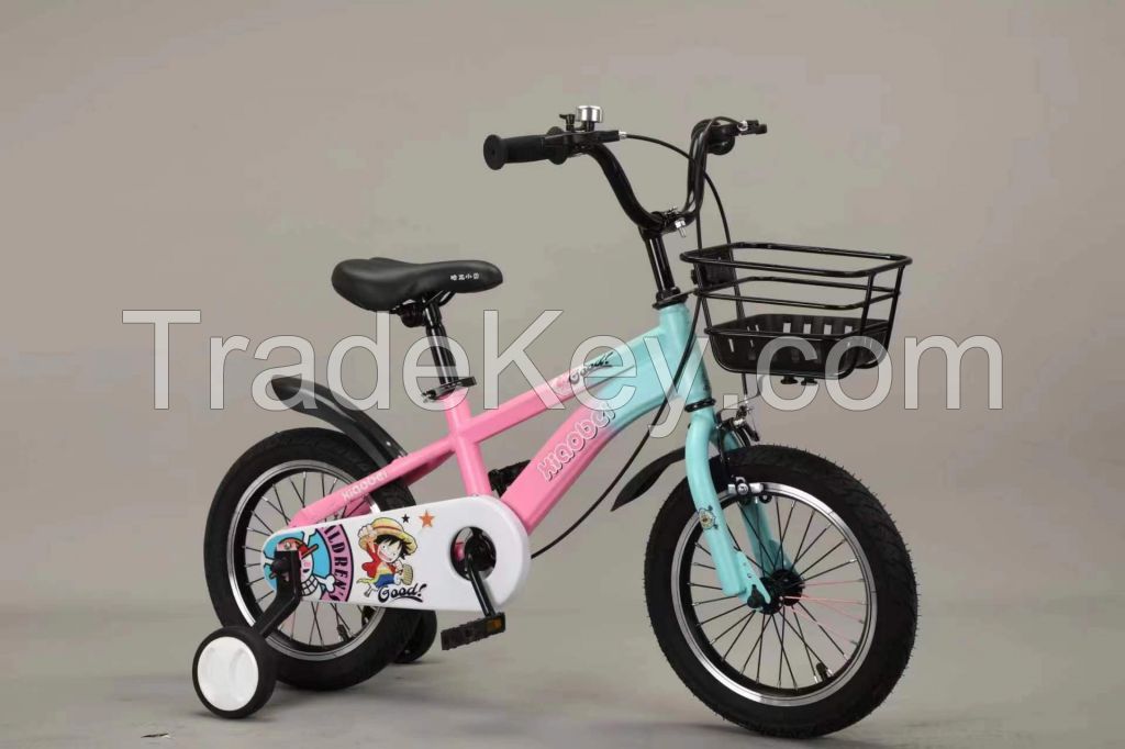 OEM 12 14 16 18 20 Inch Children&#039;s Bicycle For Baby Girls Boys With Basket Training Wheels Ride On Bike For Kids 5-8 Years Old