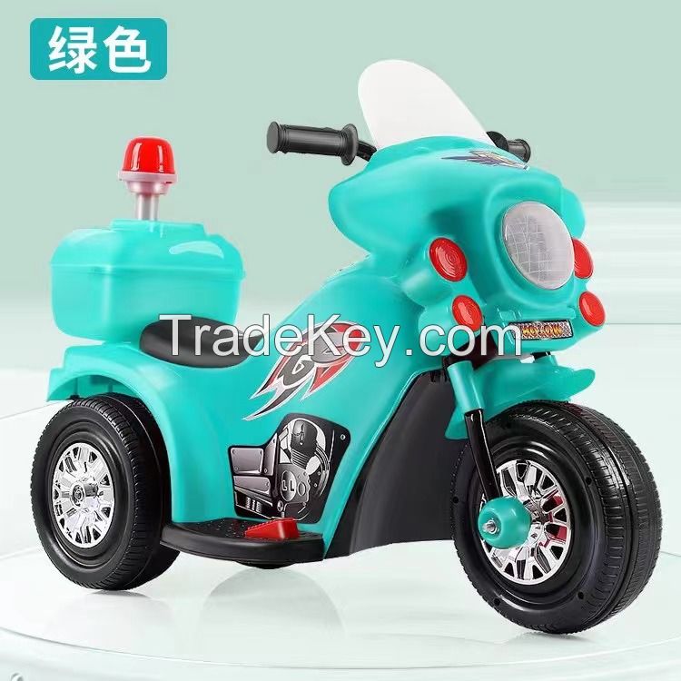 Kid Manually Turn The Handle Motorcycles Cool Lights Electric Motor Wholesale Children&#039;s Toy Cars Dual-drive Motorcycle