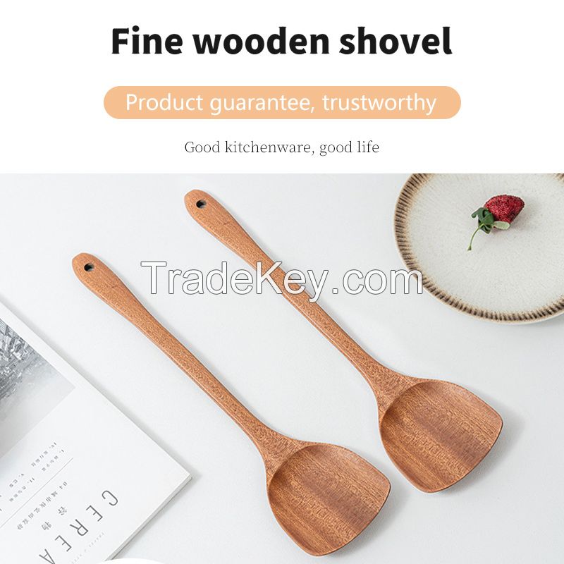 Bamboo kitchen utensils, bamboo spatula, portable