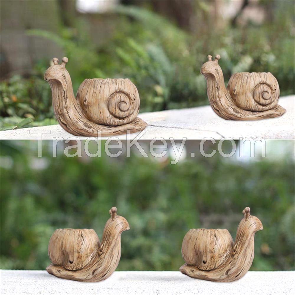 Polyresin bird/snail/rabbit planter