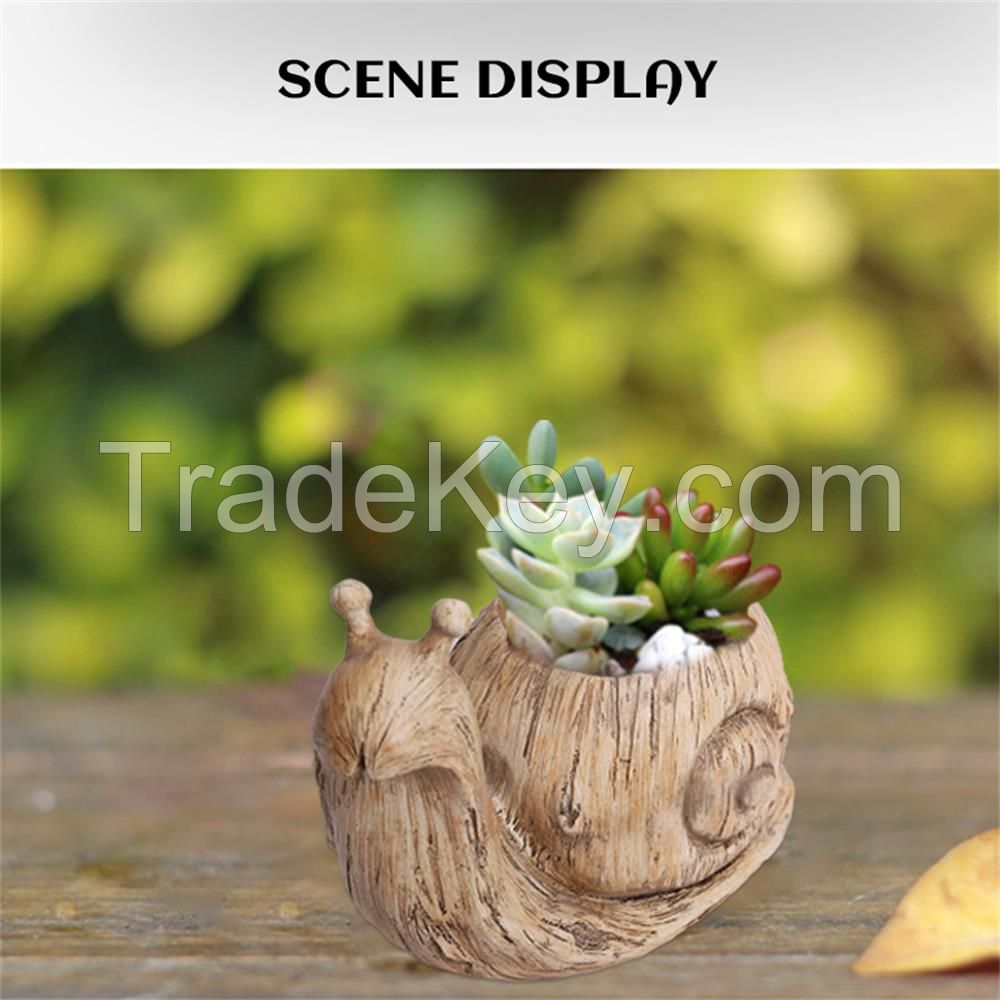 Polyresin bird/snail/rabbit planter