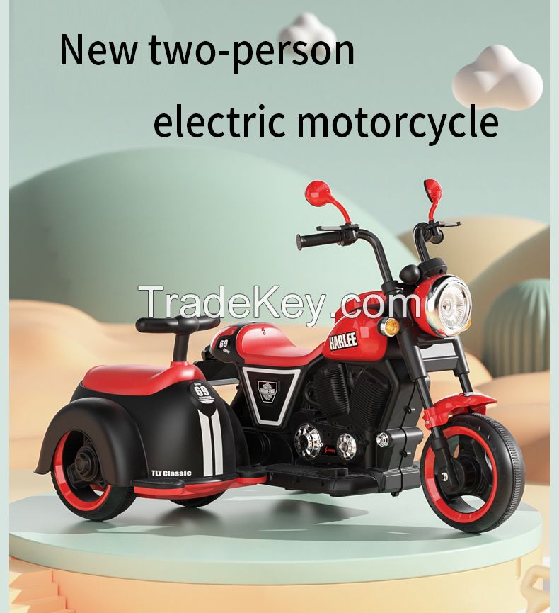 1/6 2022 China Manufacturer Wholesale Two Seats Battery Rechargeable Kids Ride On Motorcycle