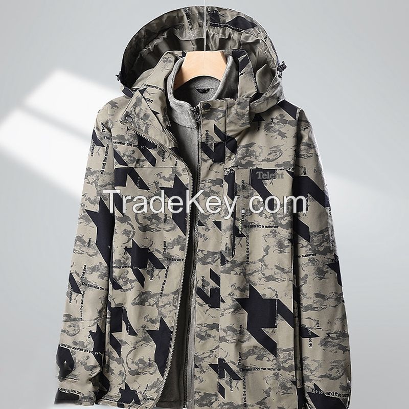 Telent Tianluntian three-in-one stormsuit outdoor sports two-piece windproof waterproof camouflage jacket winter men and women