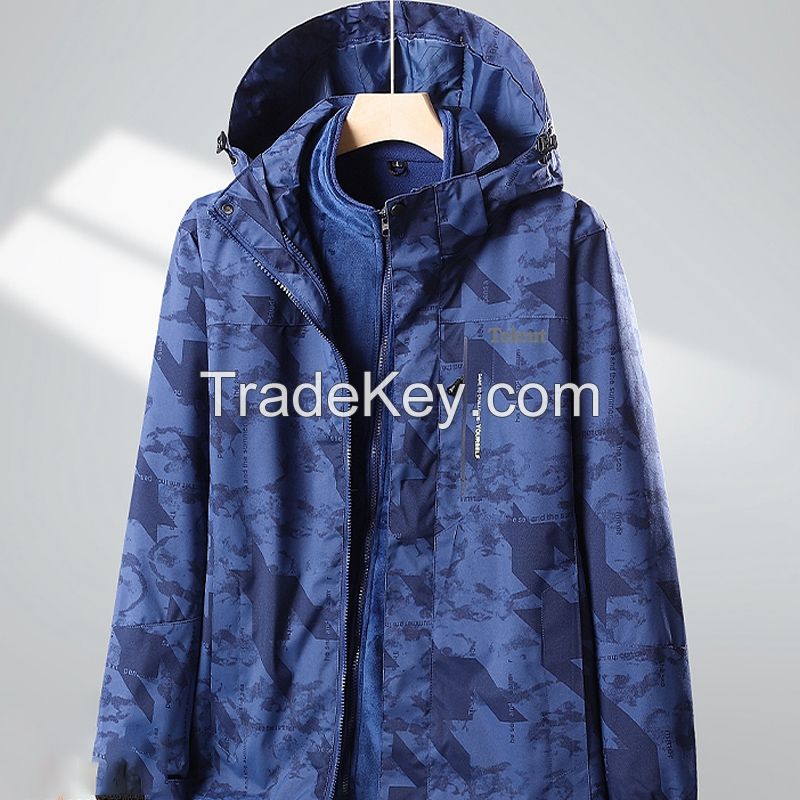 Telent Tianluntian three-in-one stormsuit outdoor sports two-piece windproof waterproof camouflage jacket winter men and women