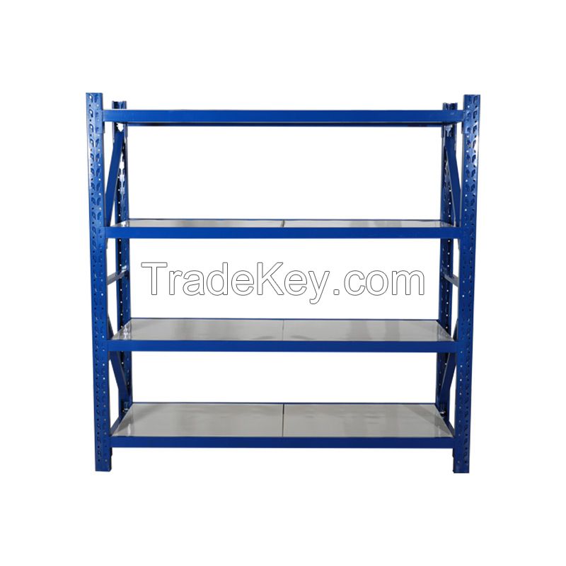  Blue medium storage rack, four layers of super load bearing, support customization