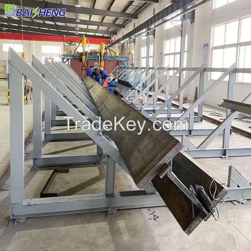 Supporting system of glass melting furnace Glass container production line Fabrication of steel structure