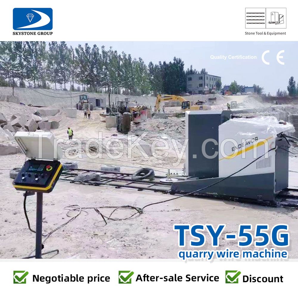 55kw Wire Saw Machine for Stone Quarry Grante Marble Quartz Blocks Cut