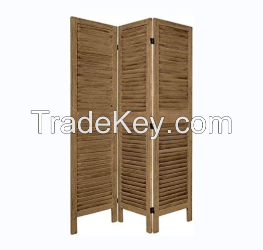 D'Topgrace 3Panel  Wooden Room Divider   Foldable Room Divider