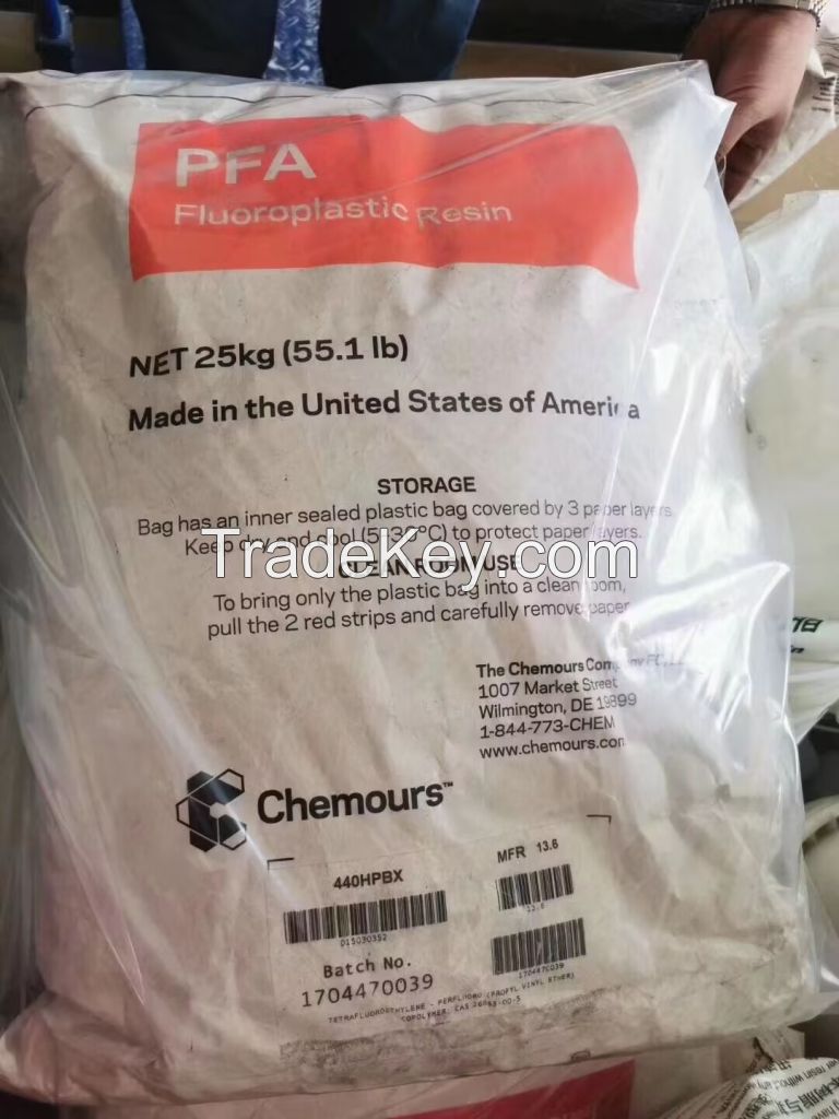 PFA The Chemours Company 440HPB high-quality engineering plastics are mostly used for industrial applications, high chemical resistance and temperature resistance