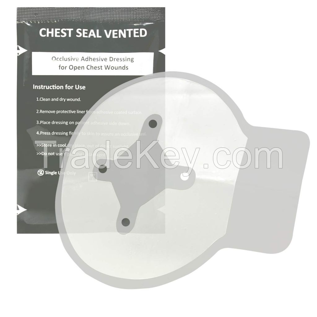 Chest seal vented or no vented 3 holes Emergency First Aid chest seals non vented Medical Tactical first aid vented chest seal IFAK