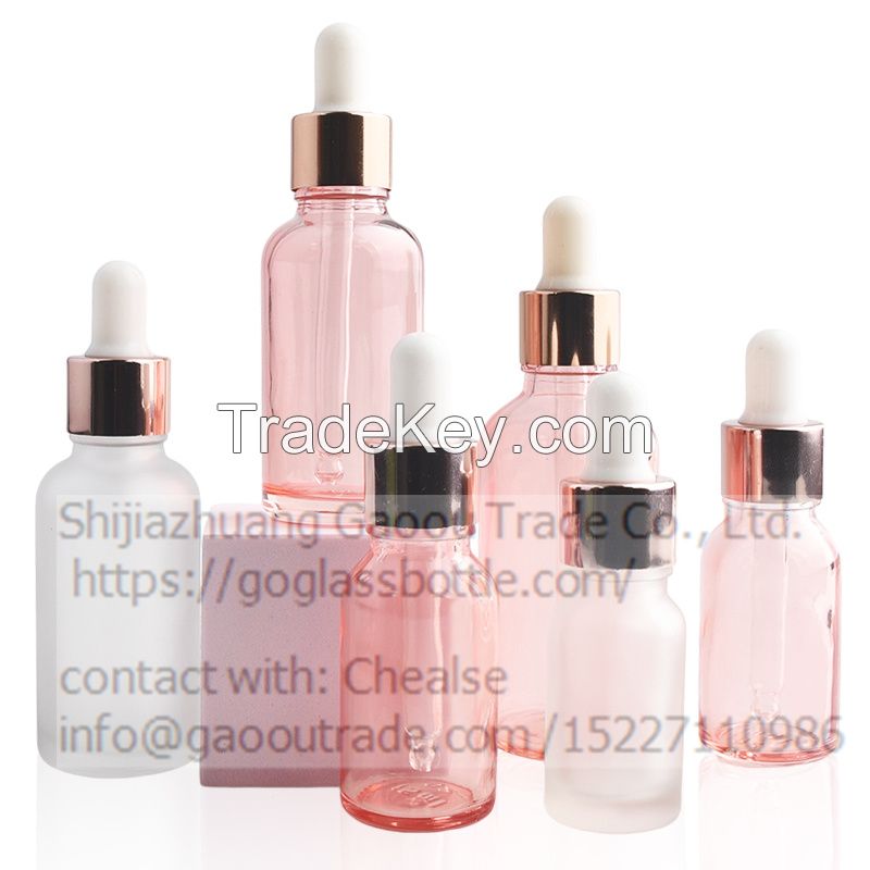 Round Shoulder Cylinder Glass Dropper Bottle