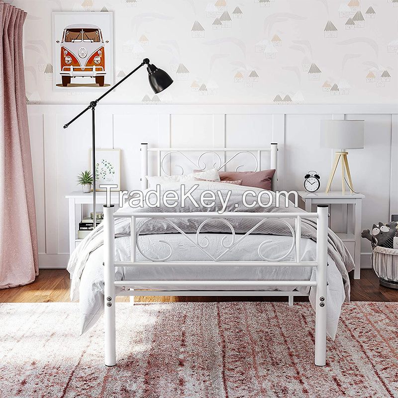 Cheap Nordic Metal Bed Furniture for Hotel-Bedroom-Apartment-Loft Wrought Iron Metal Bed.